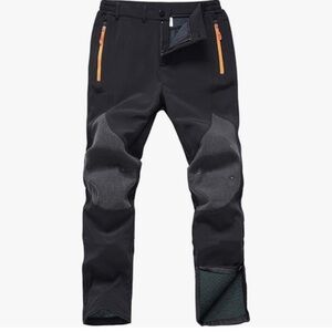 Gash Hao Mens Snow Ski Waterproof Softshell Snowboard Pants Outdoor 30x28 Fleece